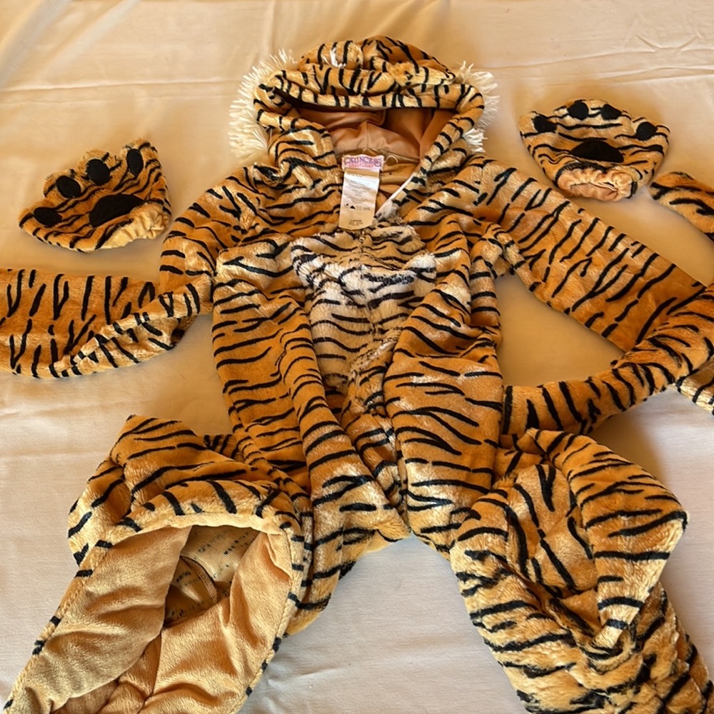 Tiger Costumes - 1 available kid XL - Great for mascot or costume, worn once!